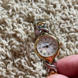 Fossil Watch - gold and silver